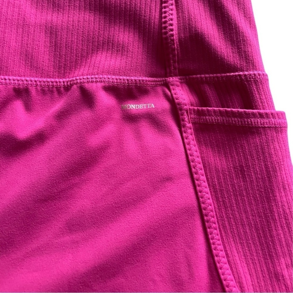 MONDETTA Women’s Pink High-Waisted Bike Shorts with Compression. - Picture 5 of 11